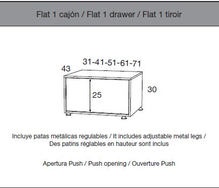 Nakts skapītis FLAT