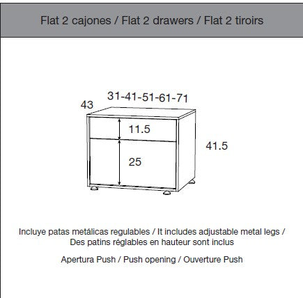 Nakts skapītis FLAT
