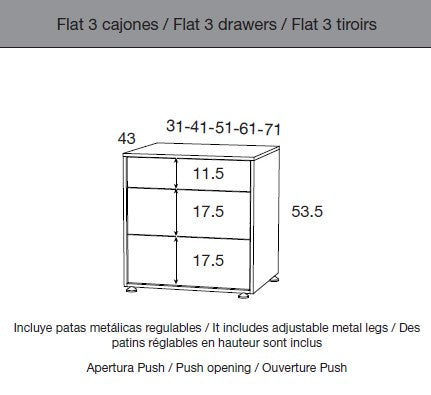 Nakts skapītis FLAT